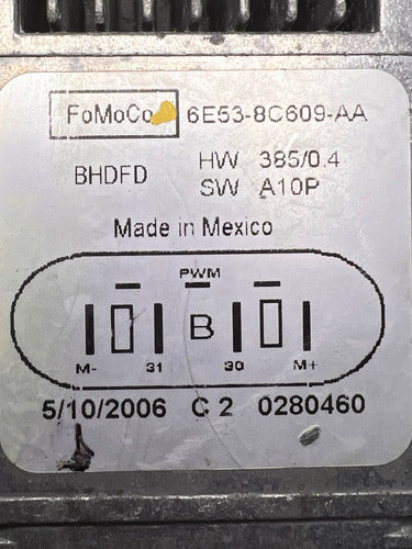Modulo Control Ventilador Refrigeración Ford Fusion 06-10
