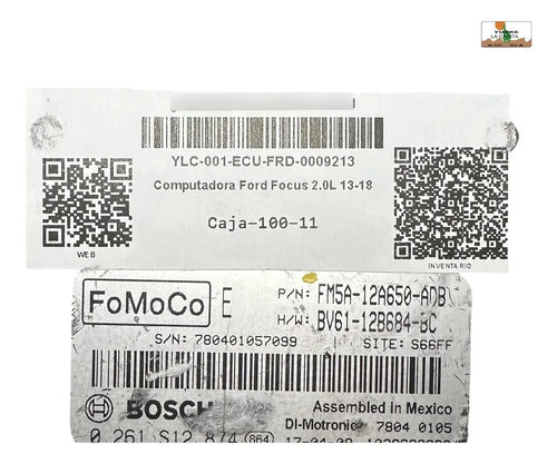 Pcm Ford Focus 2.0l 13-18 Fm5a-12a650-adb
