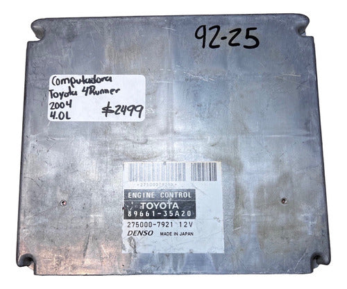 Computadora Toyota 4runner 4.0l 2004 89661-35a20