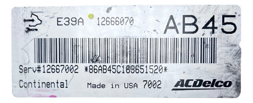 Computadora Chevrolet Impala 3.6l 2017 12666070 (ab45)