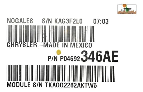 Caja De Fusibles Dodge Avenger 2.4l 11-14 P04692346ae