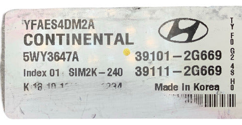 Computadora Hyundai Sonata 2.4l 11-14 39101-2g669