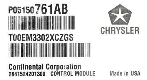 Computadora Dodge Avenger 2.4L 2013 P05150761AB