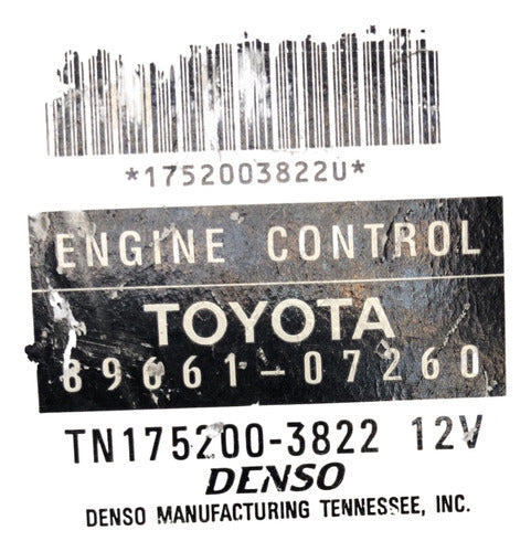 Computadora Toyota Avalon 3.0l 00-01 89661-07260