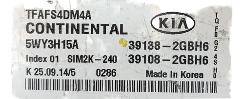 Pcm Computadora Kia Optima 2.4l 2014-2015 39138-2gbh6 P1