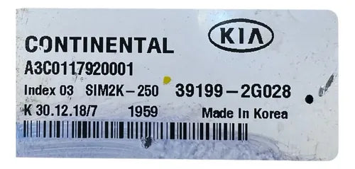 Pcm Computadora Kia Optima 2.4l 19-20 39199-2g028 P3