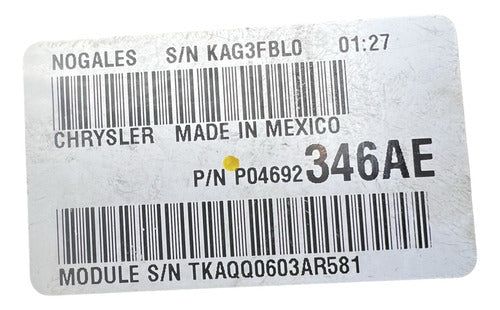Caja De Fusibles Dodge Avenger 2.4l 2011-2014 P04692346ae