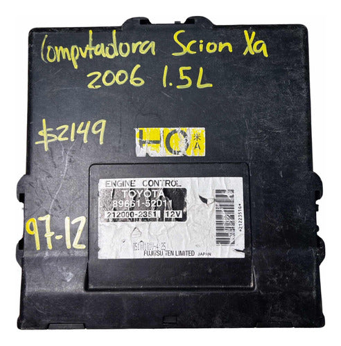 Computadora Toyota Scion Xa 1.5l 2006 89661-52d11