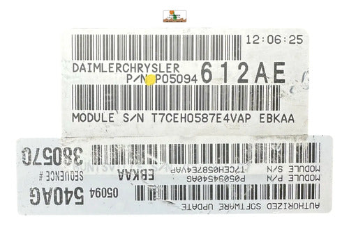 Computadora Dodge Dakota 3.7l 2007 P05094612ae