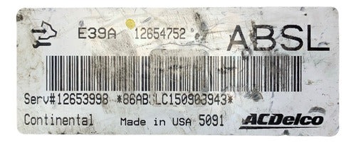 Computadora Chevrolet Camaro 3.6l A/t 2015 12654752 (absl)