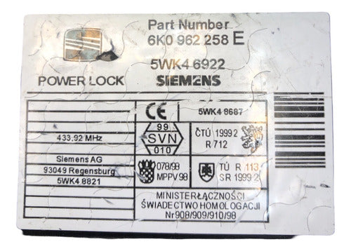 Módulo Bcm Seat Ibiza 1.6l 99-02 6k0 962 258 E