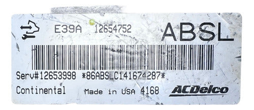 Computadora Chevrolet Camaro 3.6l A/t 2015 12654752 (absl)