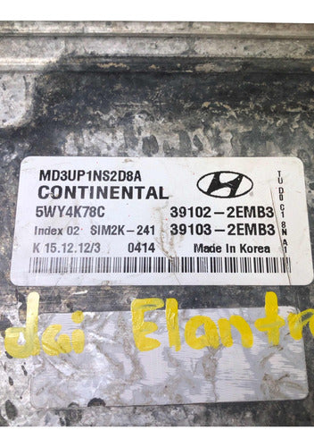 Computadora Hyundai Elantra 1.8l 2011-2013 39102-2emb3