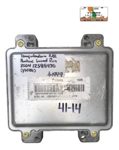 Computadora Pontiac Grand Prix 3.8l 2004 12588930 (yhhn)