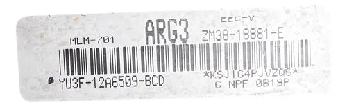 Pcm Computadora Mazda Protege 1.6l 2000 Yu3f-12a6509-bcd P2