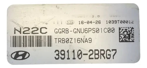 Pcm Computadora Hyundai Accent 1.6l A/t 15-17 39110-2brg7