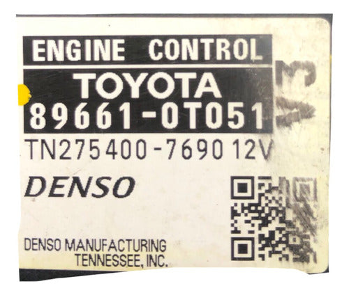 Computadora Toyota Venza 2.7l 09-11 89661-0t051 (v3)