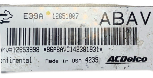 Computadora Chevrolet Equinox 2.4l 2015 12651807 (abav)