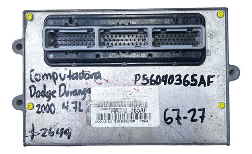 Computadora Dodge Durango 4.7l 2000 P56040365af