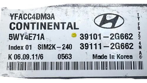 Pcm Computadora Hyundai Sonata 2.4l 11-14 39101-2g662
