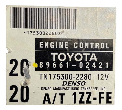Computadora Toyota Corolla 1998 1.8l A/t 89661-02421