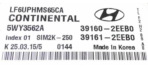 Computadora Hyundai Sonata 2.0l 2016-2017 39160-2eeb0