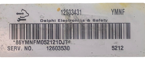 Computadora Chevrolet Impala 2006 12603431 (ymnf)