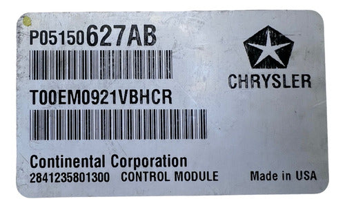 Computadora Dodge Avenger 2.4l A/t 2011 P05150627ab