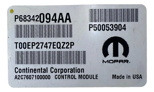 Pcm Computadora Jeep Renegade 2.4l A/t 18-20 P68342094aa P2