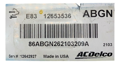 Computadora Chevrolet Sonic 1.8l 2012 12653536 (abgn)