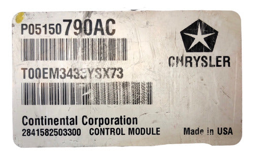 Computadora Jeep Grand Cherokee 3.6l A/t 2014 P05150790ac