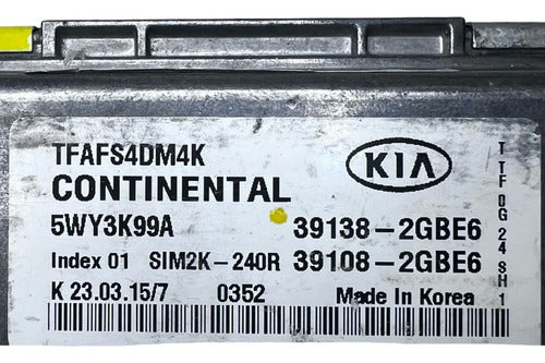Pcm Computadora Kia Óptima 2.4l 14-15 39138-2gbe6