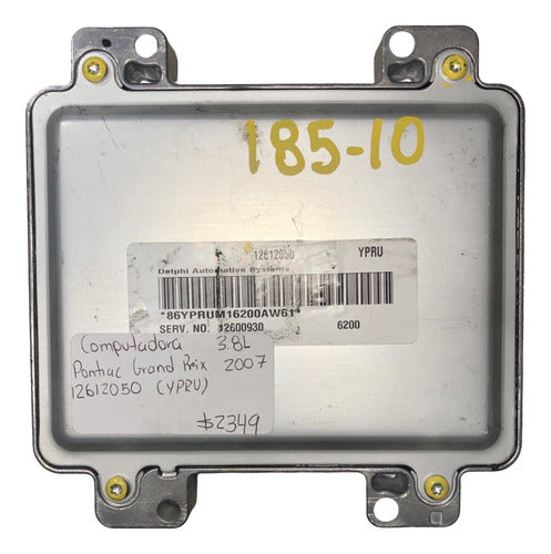 Computadora Pontiac Grand Prix 3.8L 2007 12612050 (YPRU)