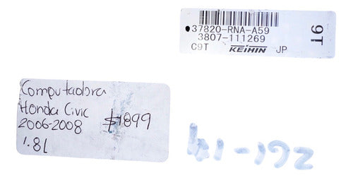 Computadora Honda Civic 1.8l 06-08 37820-rna-a59