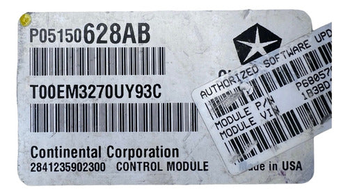 Computadora Dodge Avenger 3.6l 2011 P05150628ab