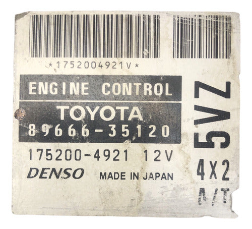 Computadora Toyota 4runner 3.4l 99-01 89666-35120