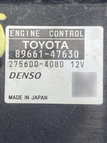 Computadora Toyota Prius V 15-18 1.8 Aut 89661-47630