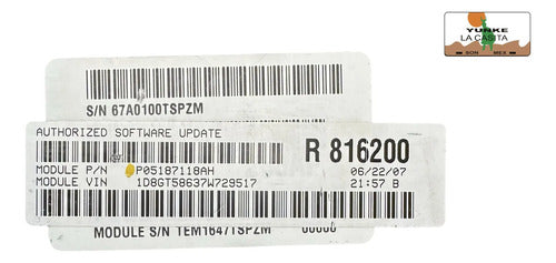 Computadora Dodge Nitro 4.0l A/t 2007 P05187118ah