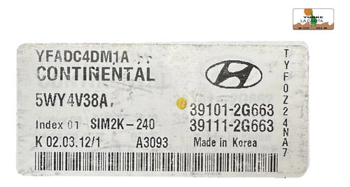 Computadora Hyundai Sonata 2.4l A/t 11-14 39101-2g663