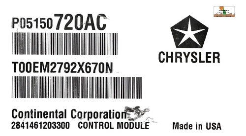 Computadora Dodge Journey 2.4l 2013 P05150720ac