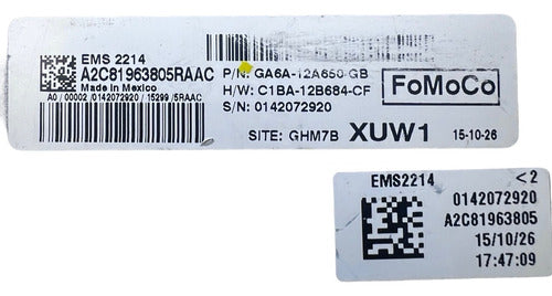 Computadora Ford Fiesta 1.6l 16-18 Ga6a-12a650-gb