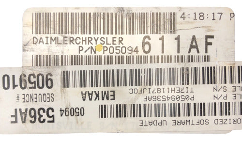 Computadora Dodge Dakota M/t 3.7l 2007 P05094611af