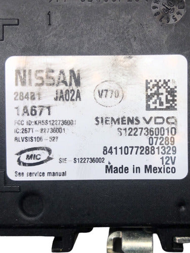 Modulo Bcm Nissan Altima Hibrido 2007-2009 2.5 284b1-ja02a