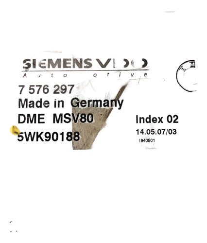 Computadora Bmw 328i 3.0l 07-10 5wk90188