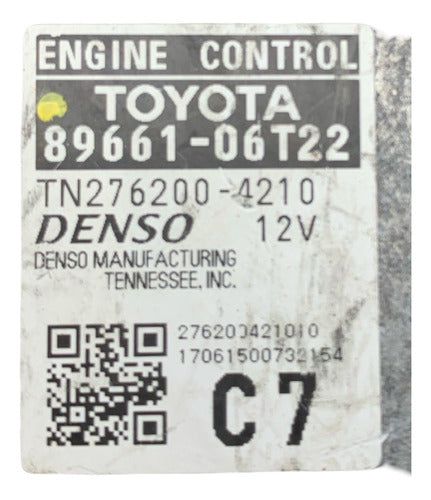 Computadora Toyota Camry 16-17 89661-06t22 (c7)