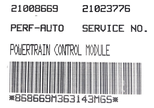 Computadora Saturn S Series 1998 1.9l 21008669