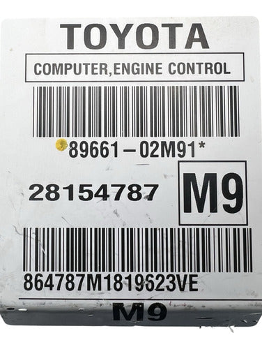 Computadora Toyota Corolla 1.8l 09-10 89661-02m91 (m9)