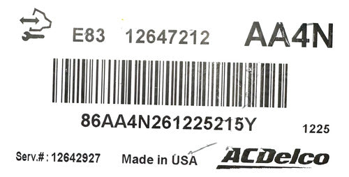 Computadora Chevrolet Cruze 1.8l 2009-2013 12647212 (aa4n)