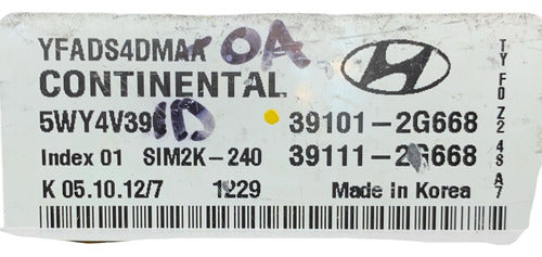 Computadora Hyundai Sonata 2.4l 11-14 39101-2g668