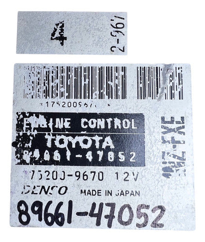 Computadora Toyota Prius 1.5l 01-03 89661-47052